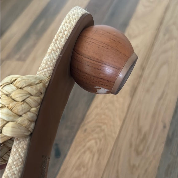 Steve Madden Tan Woven Slide Sandals - Picture 2 of 3